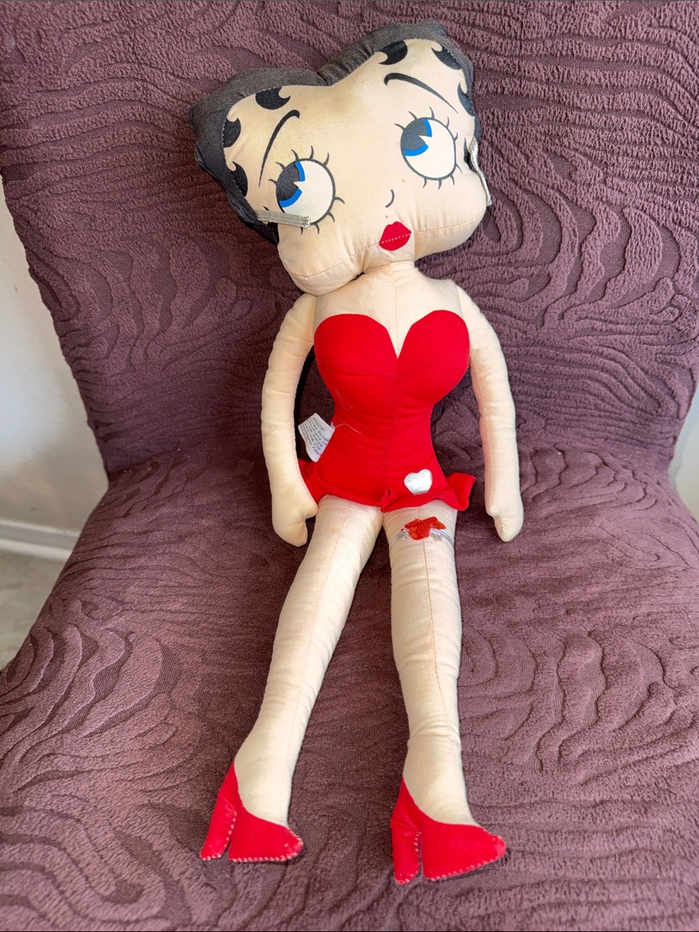 Betty Boop Red Heart Romper Plush Doll
